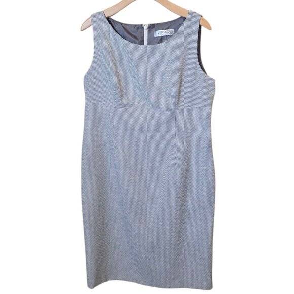 Excellent Condition KASPER Seersucker Sleeveless Dress sz 14 - Picture 1 of 6